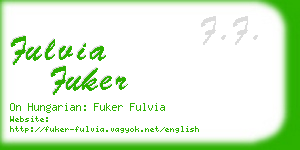 fulvia fuker business card